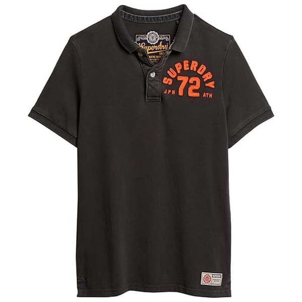 Superdry Vintage Athletic Lyhythihainen Pikeepaita Harmaa XL Mies
