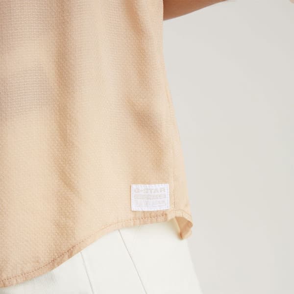 G-star Kortärmad Tröja Military Button Down Beige L Kvinna