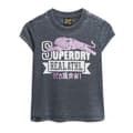 Miniatyrbild 2 av 6: Superdry Varsity Burnout Cap T-shirt Med Korta ärmar Grå XS Kvinna