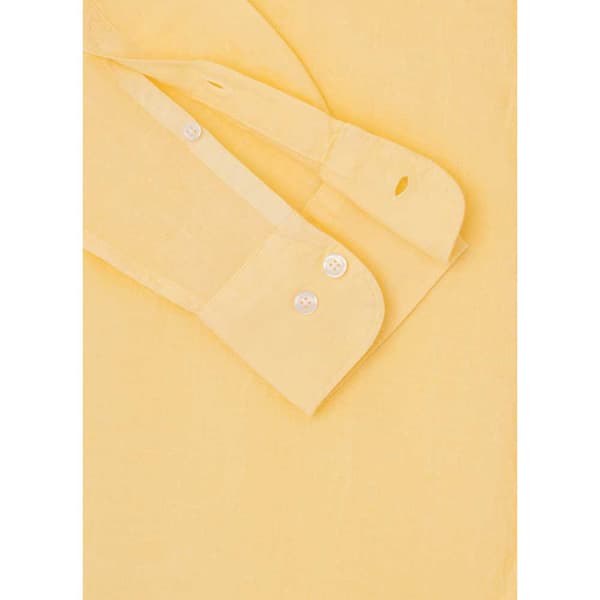 Hackett Garment Dye Linen B Skjorta Med Långa ärmar Gul 2XL Man