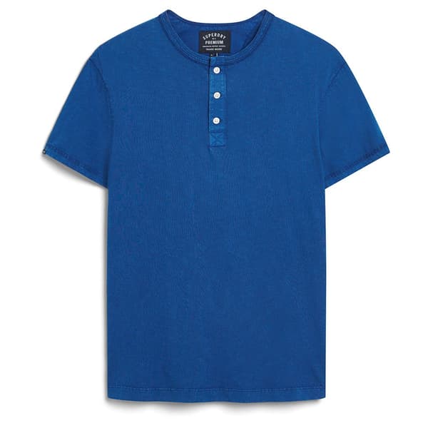 Superdry Grandad T-shirt Med Korta ärmar Blå M Man