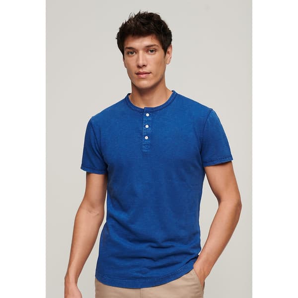 Superdry Grandad T-shirt Med Korta ärmar Blå M Man