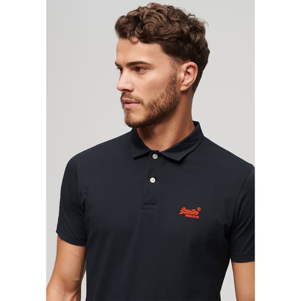 Superdry Essential Logo Neon Lyhythihainen Pikeepaita Sininen 2XL Mies