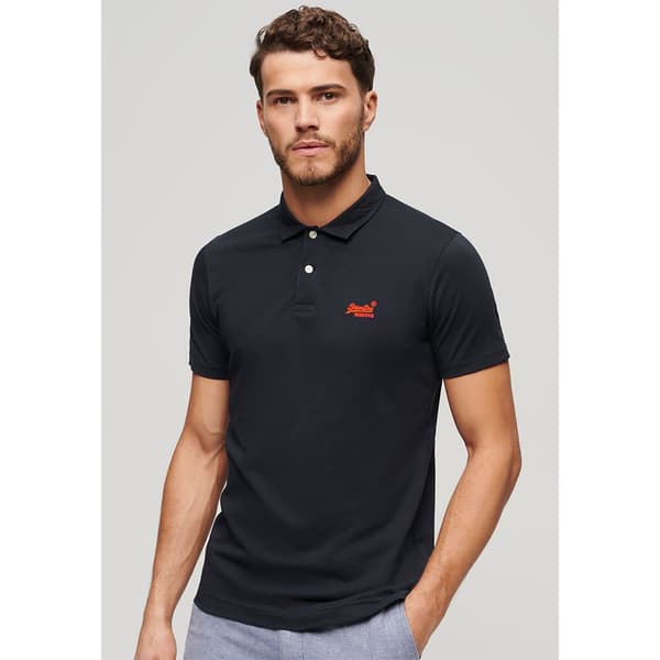 Superdry Essential Logo Neon Lyhythihainen Pikeepaita Sininen 2XL Mies