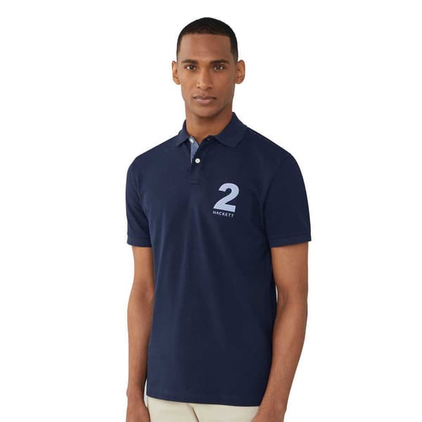 Hackett Heritage Number Kortærmet Polo Blå M Mand