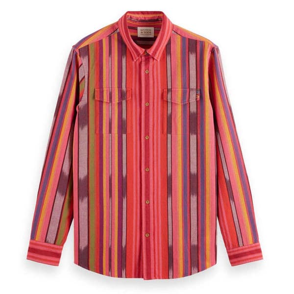 Scotch & Soda Space Skjorte Med Lange ærmer Orange XL Mand