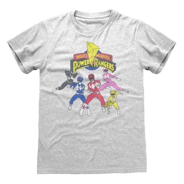 Power Rangers - Team Pose  T-shirt - Ex Large
