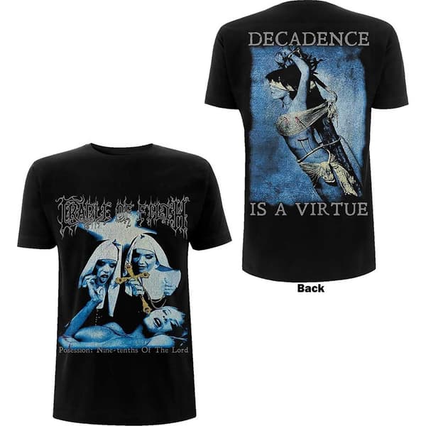 Cradle Of Filth Unisex T-Shirt: Decadence (Back Print) (XX-Large)