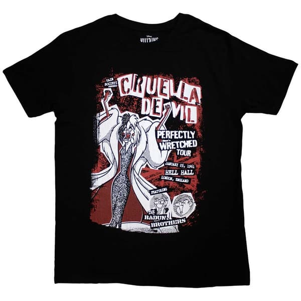 101 Dalmatians Unisex T-Shirt: Cruella Tour (Large)