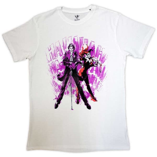 DC Comics Unisex T-Shirt: Joker - Harley & Joker Haha (Small)