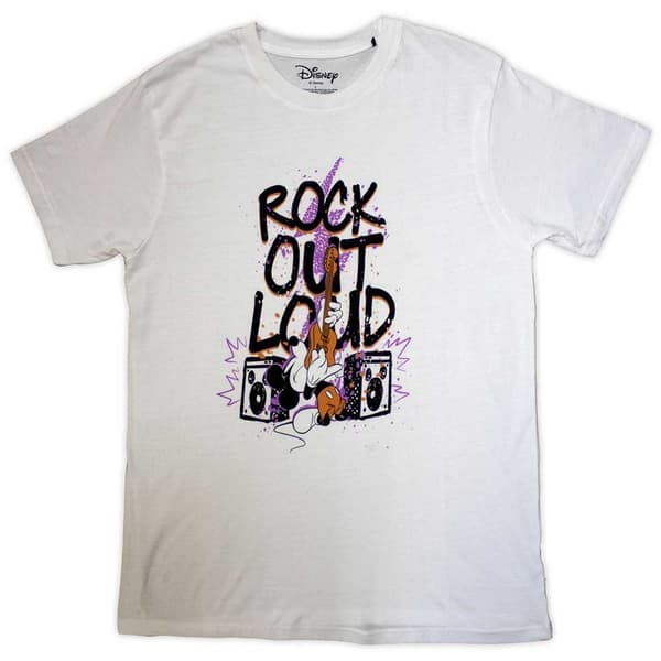 Mickey Mouse Unisex T-Shirt: Rock Out Loud (Medium)