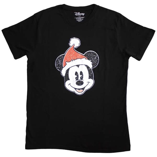 Mickey Mouse Unisex T-Shirt: Santa Hat (XX-Large)