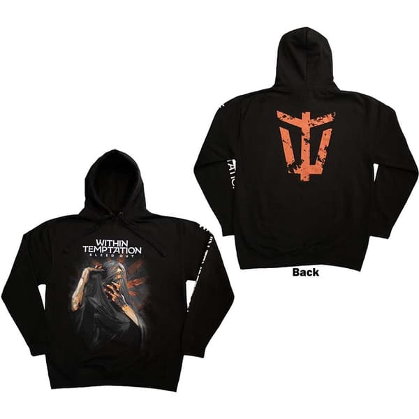 Within Temptation Unisex Pullover Hoodie: Bleed Out (Back & Sleeve Print) (Large)