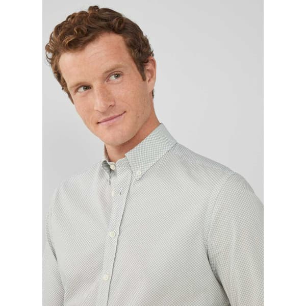 Hackett Foulard Print Skjorte Med Lange ærmer Grøn,Hvid M Mand