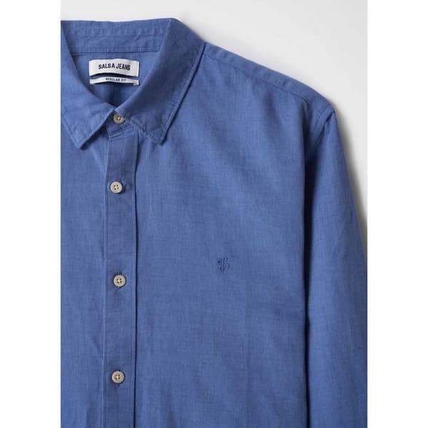 Salsa Jeans Cotton Linnen Regular Fit Skjorte Med Lange ærmer  XL Mand