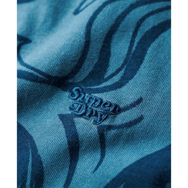 Superdry Vintage Overdye Printed Lyhythihainen T-paita Sininen M Mies
