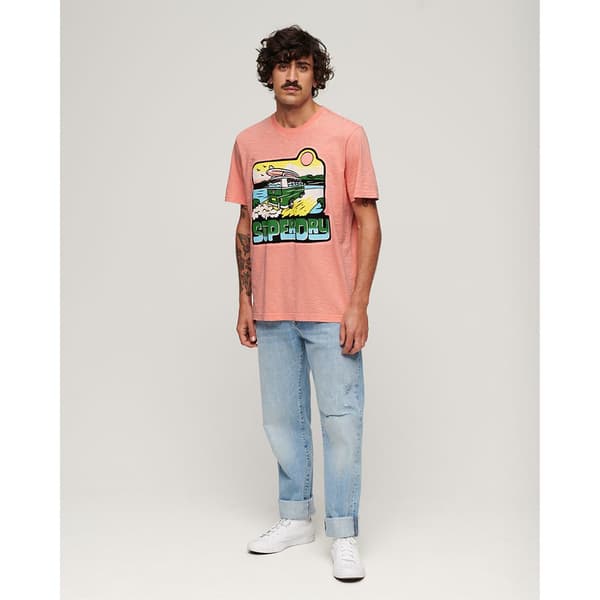 Superdry Neon Travel Graphic Loose T-shirt Med Korta ärmar Orange L Man