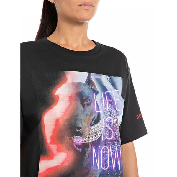 Replay W3071e.000.20994 T-shirt Med Korte ærmer Sort S Kvinde