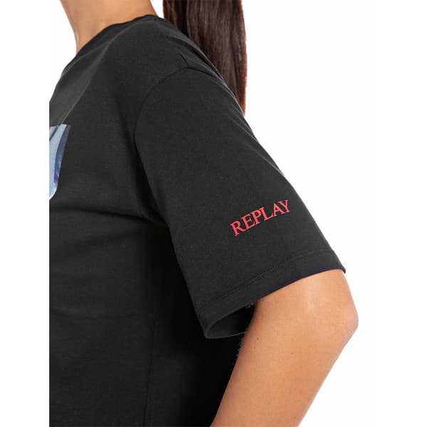 Replay W3071e.000.20994 T-shirt Med Korte ærmer Sort S Kvinde