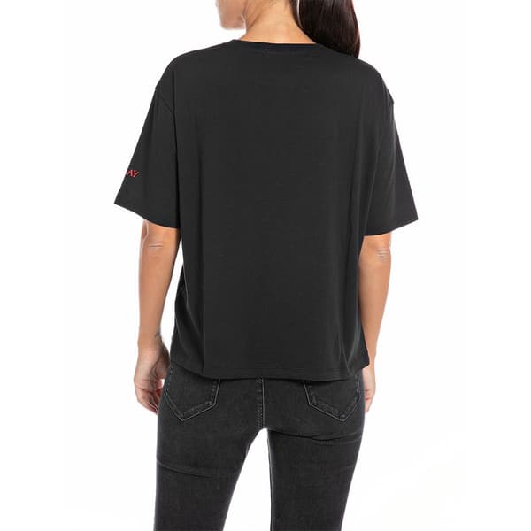 Replay W3071e.000.20994 T-shirt Med Korte ærmer Sort S Kvinde