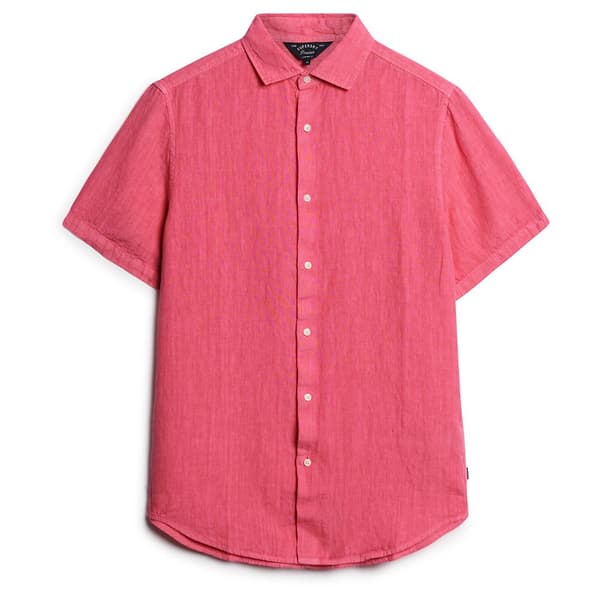 Superdry Studios Casual Linen T-shirt Med Korta ärmar Rosa L Man