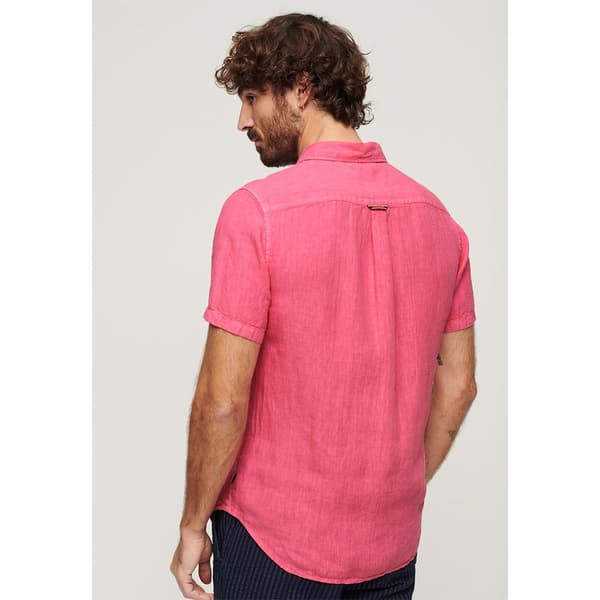 Superdry Studios Casual Linen T-shirt Med Korta ärmar Rosa L Man