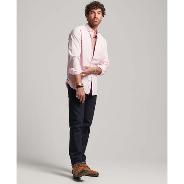 Superdry Merchant Skjorte Med Lange ærmer Rosa S Mand