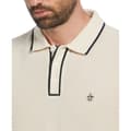 Miniatyrbild 3 av 3: Original Penguin Organic Cotton Bentley Mesh Kortärmad Polotröja Beige M Man