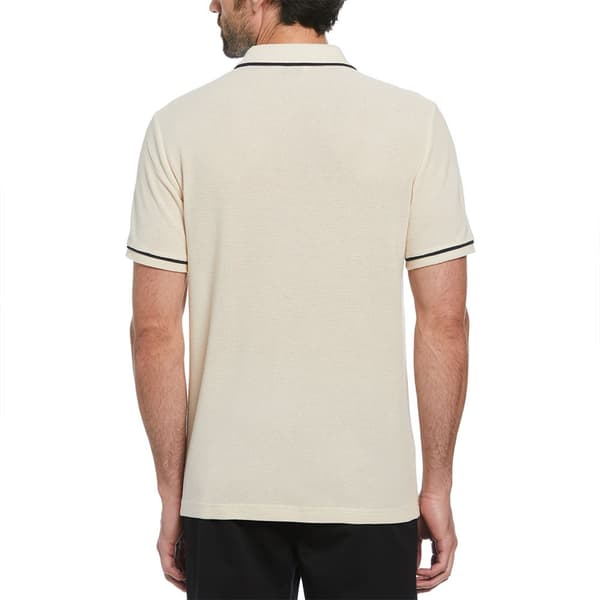 Original Penguin Organic Cotton Bentley Mesh Kortärmad Polotröja Beige M Man