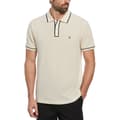 Miniatyrbild 1 av 3: Original Penguin Organic Cotton Bentley Mesh Kortärmad Polotröja Beige M Man