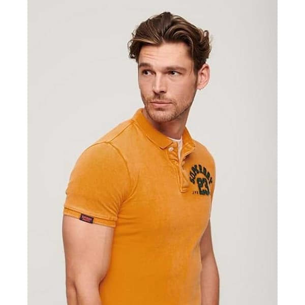 Superdry Vintage Athletic Lyhythihainen Pikeepaita Oranssi XL Mies