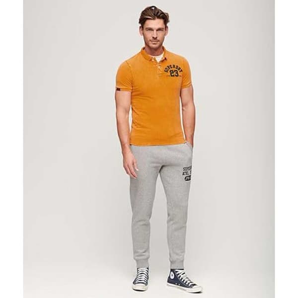 Superdry Vintage Athletic Lyhythihainen Pikeepaita Oranssi XL Mies