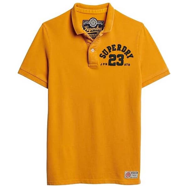 Superdry Vintage Athletic Lyhythihainen Pikeepaita Oranssi XL Mies
