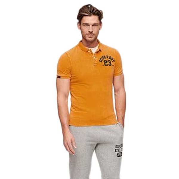 Superdry Vintage Athletic Kortärmad Polotröja Orange XL Man