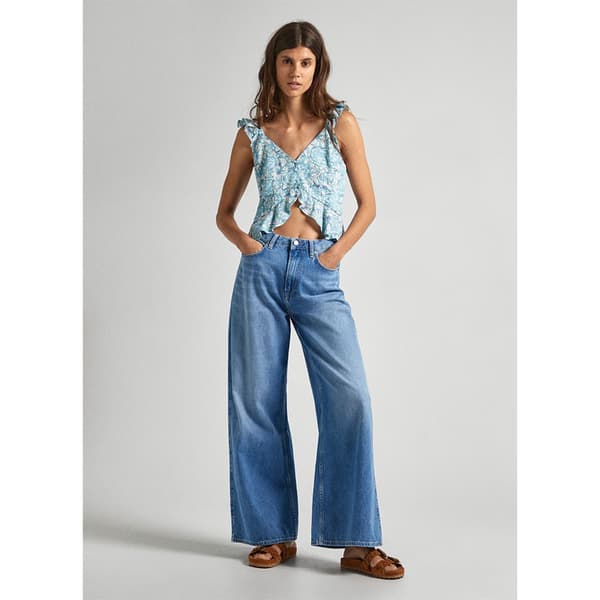 Pepe Jeans Bluse Uden ærmer Emilia Blå XS Kvinde