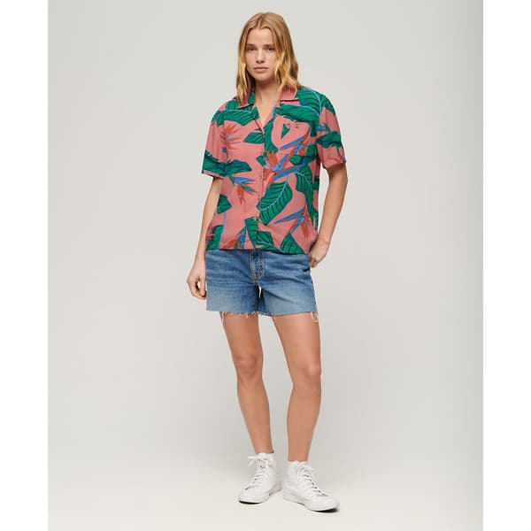 Superdry Kortärmad Tröja Beach Resor Flerfärgad S Kvinna