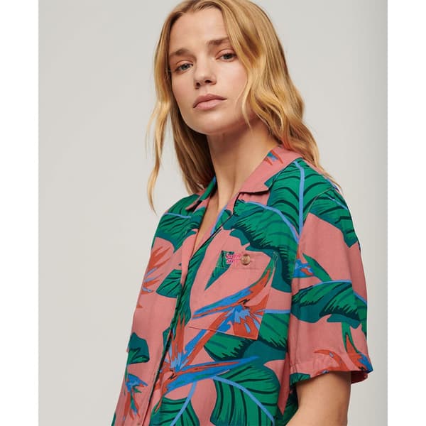 Superdry Kortärmad Tröja Beach Resor Flerfärgad S Kvinna