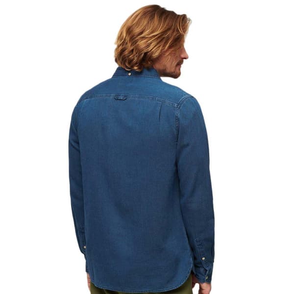 Superdry M4010802a Skjorta Med Långa ärmar Blå 2XL Man
