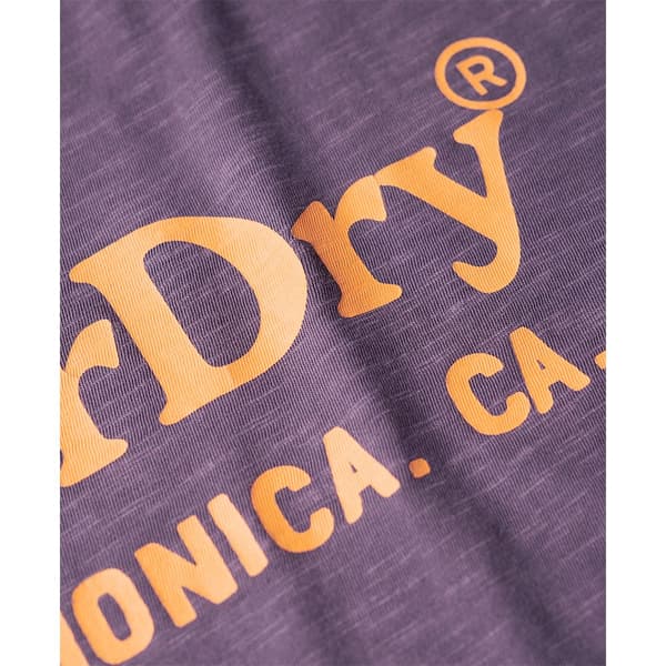 Superdry Venue Classic Logo T-shirt Med Korta ärmar Lila XL Man