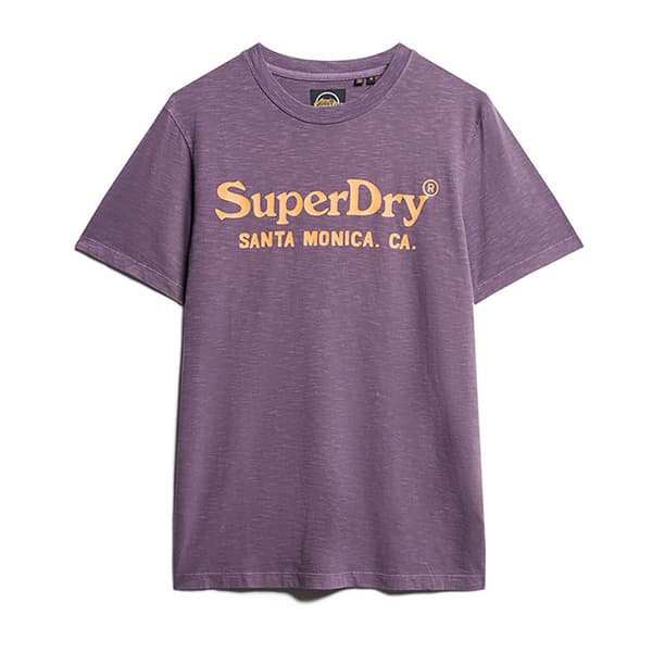 Superdry Venue Classic Logo T-shirt Med Korta ärmar Lila XL Man