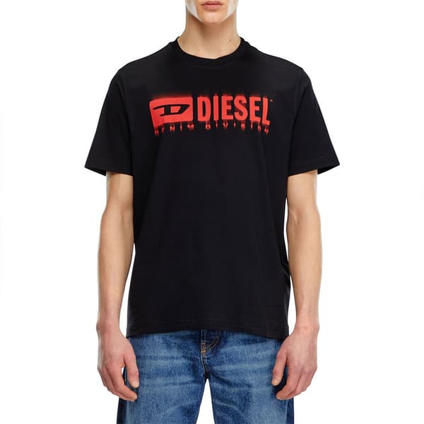 Diesel T Adjust Q7 T-shirt Med Korte ærmer Sort S Mand
