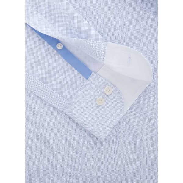 Hackett Micro Print Skjorte Med Lange ærmer Blå M Mand