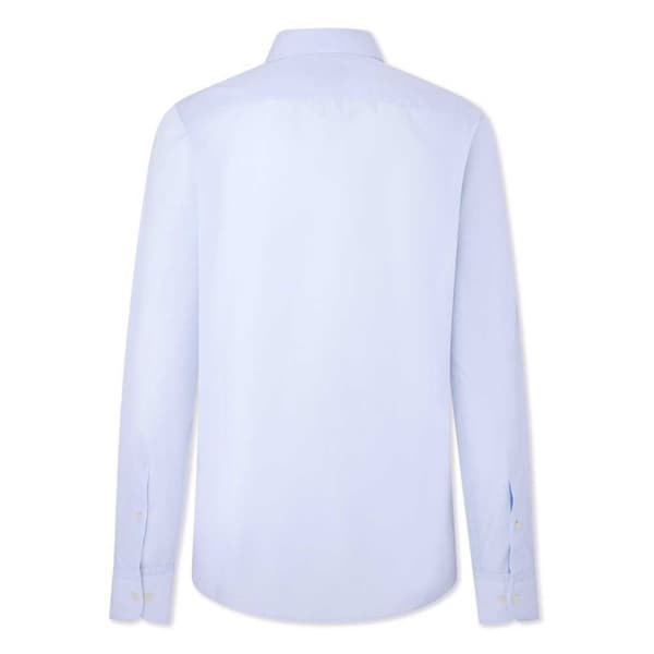 Hackett Micro Print Skjorte Med Lange ærmer Blå M Mand
