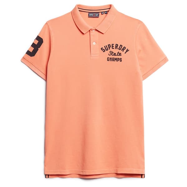 Superdry Vintage Superstate Lyhythihainen Pikeepaita Oranssi XL Mies