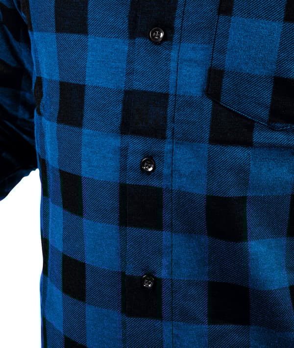 Flanelskjorte, marineblå, størrelse XXXL