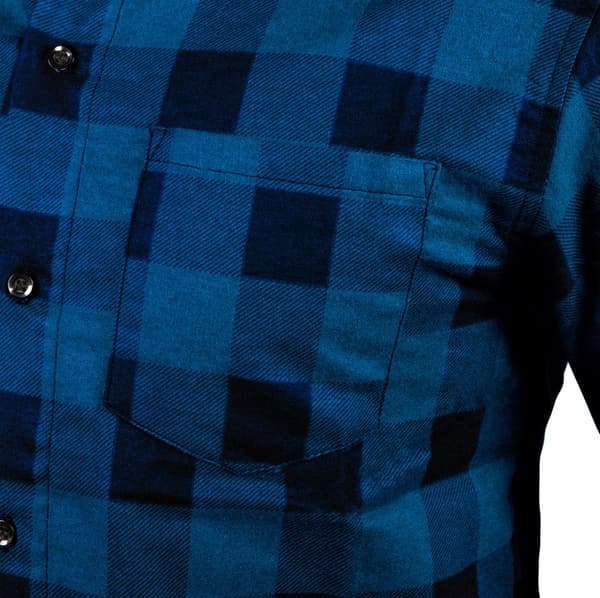 Flanelskjorte, marineblå, størrelse XXXL