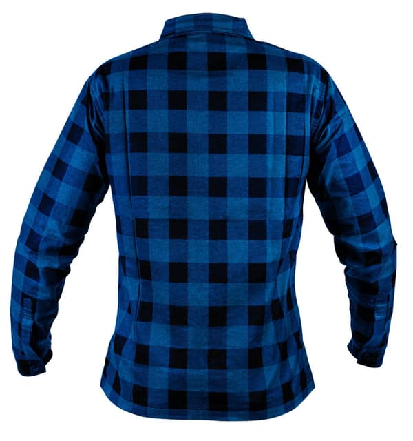Flanelskjorte, marineblå, størrelse XXXL