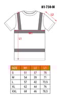Miniatyrbillede 6 af 8: Advarsels-T-shirt, mørk bund, gul, str. M