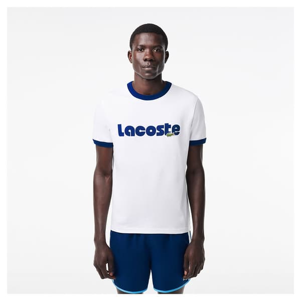 Lacoste Th7531 T-shirt Med Korte ærmer Hvid 6 Mand