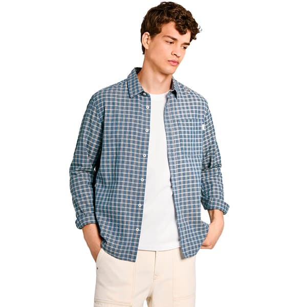 Pepe Jeans Mikel Skjorte Med Lange ærmer Blå L Mand